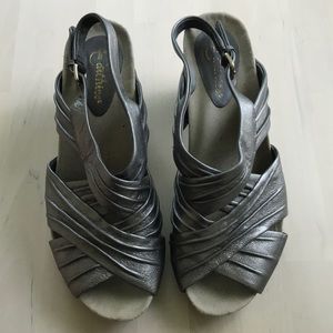 Silver comfy sandals